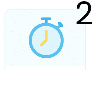 Clock icon representing fast baby essentials delivery service in Stamford, Connecticut.