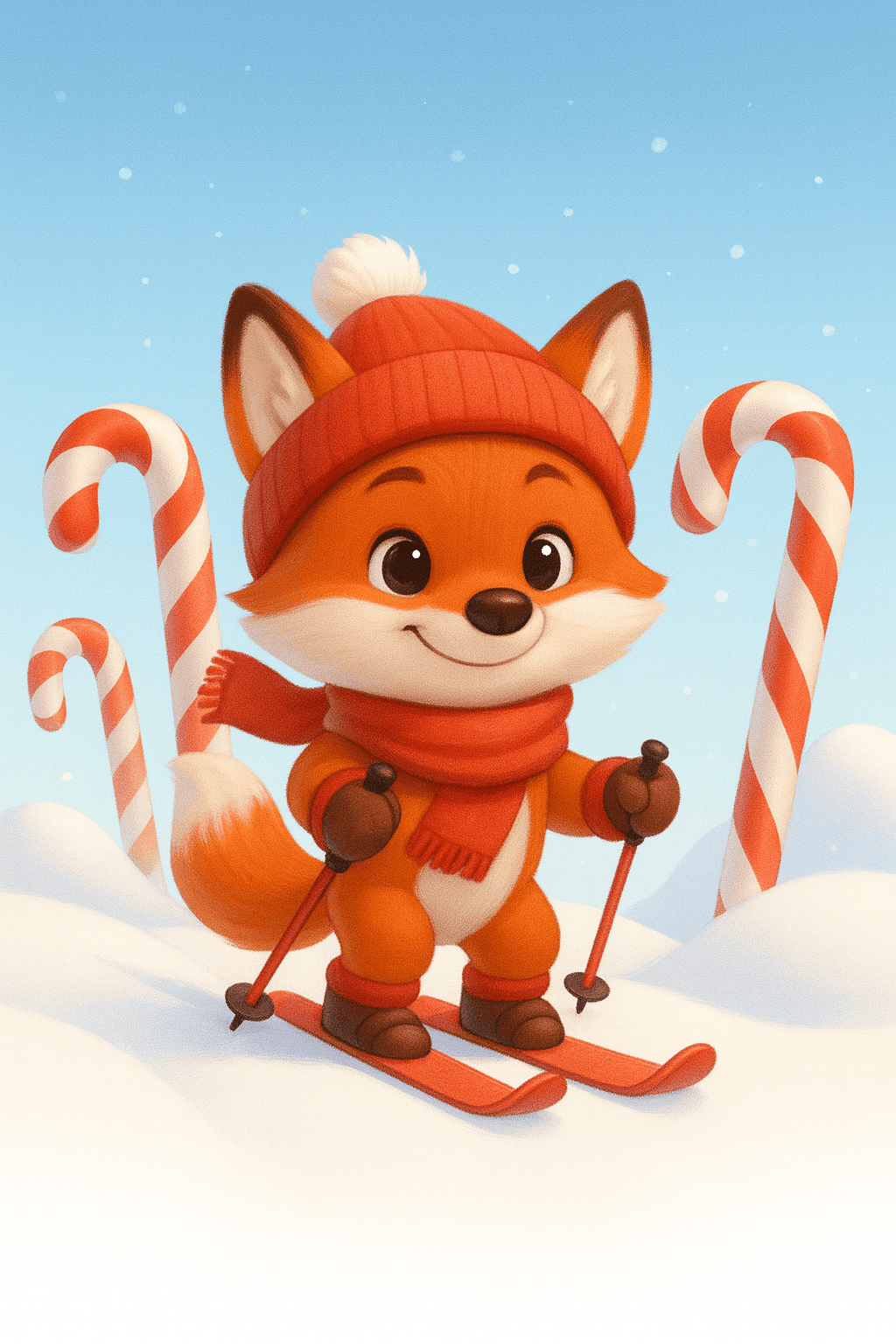 Dash the Fox holiday illustration