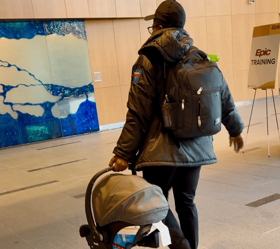 Mackadeley Louis — founder of BabyDashNow, local father in Stamford CT